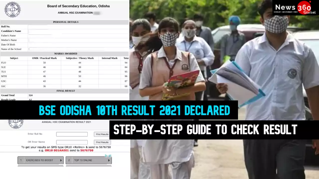 Bse Odisha 10th Result 2021 Declared Direct Links Check Here News 360 Global